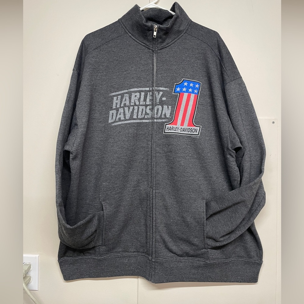 Harley Davidson H-D 1 Logo full zip Sweatshirt
